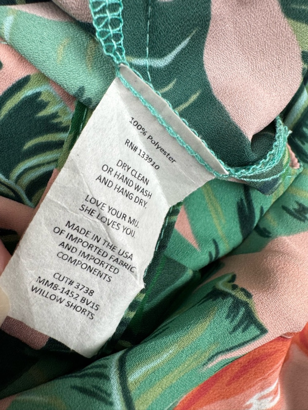 Show Me Your Mumu x Barbie Willow Tropical High Waist Shorts Size Large - Picture 6 of 7